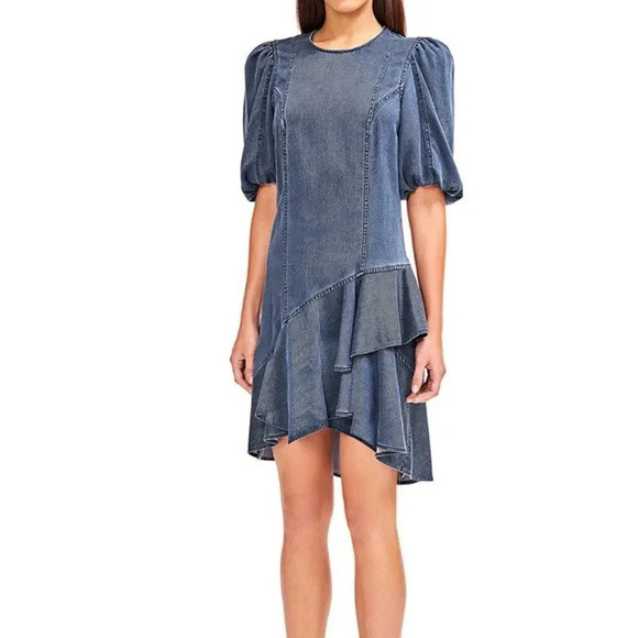 Amur Women's Blue Denim Emery Knee Length Dress size 2 - Picture 3 of 13